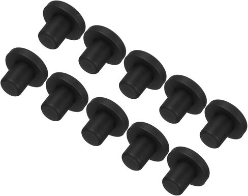 MECCANIXITY High Temp Silicone Plug Mount Dia 3mm/0.12 Inch T Shaped Solid Rubber Stopper Hole Plugs for Powder Coating Plating Waterproof Sealing Plugs Black Pack of 30(OD 7mm/0.28 Inch) in Saudi Arabia