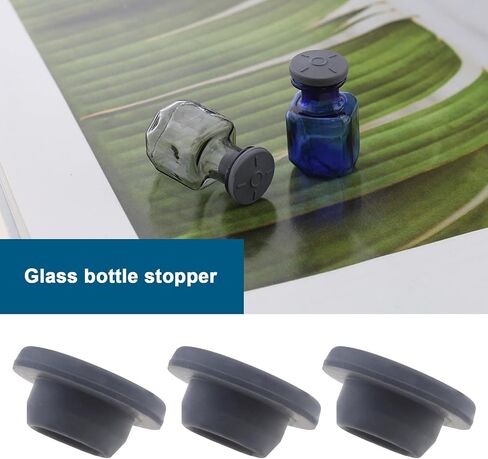 eMagTech 200pcs Self-Healing Plug Composite Rubber Stopper for 20mm 13mm Cap and 13mm 7mm Bottle Mouth Diameters Mushroom Shape Self Healing Vials Jars Test Tubes in Saudi Arabia