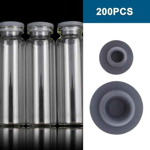 eMagTech 200pcs Self-Healing Plug Composite Rubber Stopper for 20mm 13mm Cap and 13mm 7mm Bottle Mouth Diameters Mushroom Shape Self Healing Vials Jars Test Tubes in Saudi Arabia