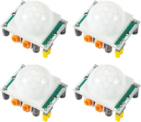 4Pcs HC-SR501 Pir Motion Infrared Human Body Sensor Module Pyroelectric Infrared Motion Detector Module for Raspberry Pi Microcontrollers Projects-Blue Board in Kuwait