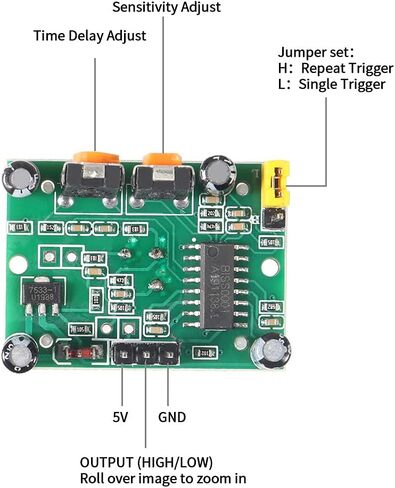 4Pcs HC-SR501 Pir Motion Infrared Human Body Sensor Module Pyroelectric Infrared Motion Detector Module for Raspberry Pi Microcontrollers Projects-Blue Board in Kuwait