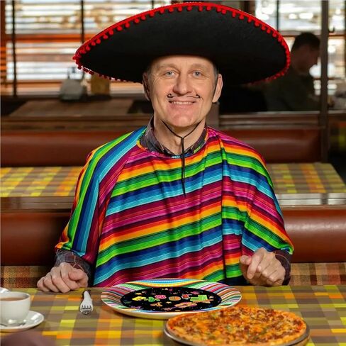 ديكورات الحفلات التي تحمل عنوان العيد المكسيكي: أطباق عشاء وحلويات ورقية من سينكو دي مايو، وأكواب، ومناديل، ومجموعة مفارش المائدة - 24 لوازم أواني طعام يمكن التخلص منها للضيوف in Kuwait