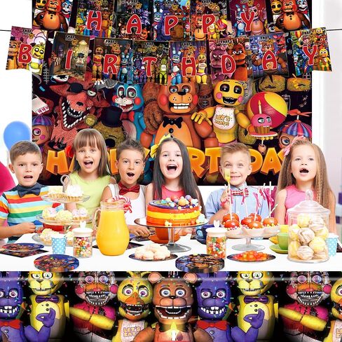 لوازم حفلات عيد الميلاد من خمس ليالٍ - 123 قطعة من زينة عيد الميلاد ذات طابع لعبة الدب، تتضمن أطباق مقاس 7 بوصات و9 بوصات، وخلفية، ولافتة، ومفرش طاولة، ومناديل ورقية، وأكواب، وشوك لأعياد ميلاد الأولاد والبنات in Kuwait