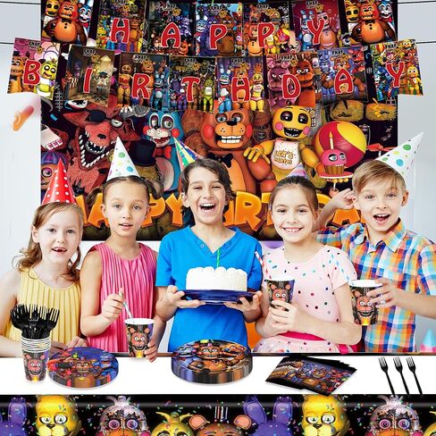 لوازم حفلات عيد الميلاد من خمس ليالٍ - 123 قطعة من زينة عيد الميلاد ذات طابع لعبة الدب، تتضمن أطباق مقاس 7 بوصات و9 بوصات، وخلفية، ولافتة، ومفرش طاولة، ومناديل ورقية، وأكواب، وشوك لأعياد ميلاد الأولاد والبنات in Kuwait