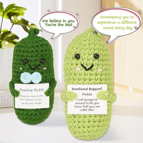 Emotional Support Nuggets,Emotional Support Pickle,Positive Potato,Positive Pickle,Emotional Support Plushes,Positive Crochet Doll,Wool Knitting Toy (Set of 9) in Kuwait