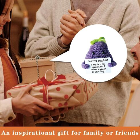 9 Pcs Positve Fruit Doll Crochet, Funny Cute Small Gifts for Friends, Emotional Support Potato Cheer Up Gifts for Women in Kuwait