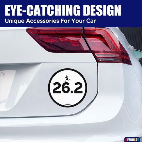 GEEKBEAR 26.2 Marathon Car Magnet (عبوتان) - شكل دائري 4.7 بوصة in Kuwait