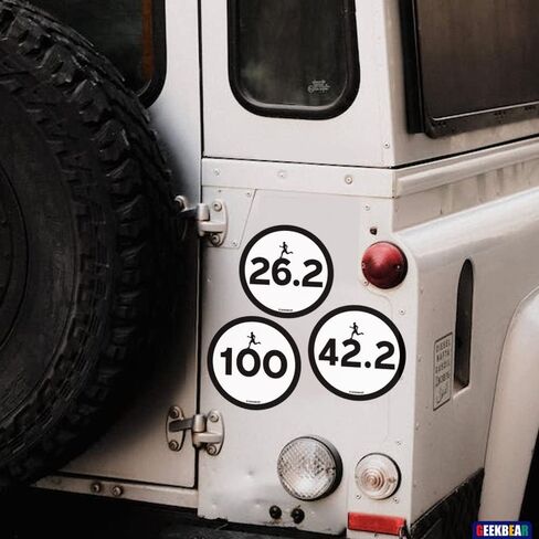 GEEKBEAR 26.2 Marathon Car Magnet (عبوتان) - شكل دائري 4.7 بوصة in Kuwait