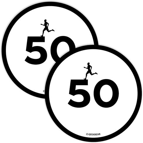 GEEKBEAR 26.2 Marathon Car Magnet (عبوتان) - شكل دائري 4.7 بوصة in Kuwait