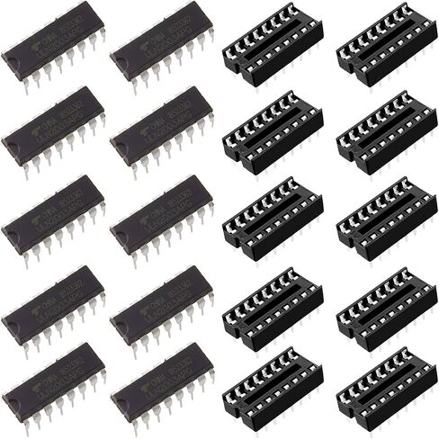10 pcs ULN2003A ULN2003 DIP-16 IC Array 7-Channels NPN IC Chip ULN2003APG with DIP IC Chip Socket Adaptor in Saudi Arabia