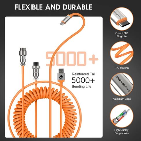 لوحة مفاتيح لاسلكية K87، لوحة مفاتيح ميكانيكية TKL، كابل لوحة مفاتيح سلكي ملفوف 2.4G/BT 5.0، مفتاح لمس قابل للتبديل السريع، Chroma RGB، بطارية قابلة لإعادة الشحن بقدرة 3000 مللي أمبير في الساعة لنظام التشغيل Windows Mac (أبيض-رمادي) in Kuwait