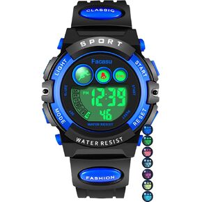 Camo Sports Watch for Boys-Waterproof Kids Digital Watch with Colorful Light, Alarm&Snooze,Stopwatch Military Design Silicone Band Gift for Birthdays,Christmas Outdoor Activities(8+ Years) in Kuwait