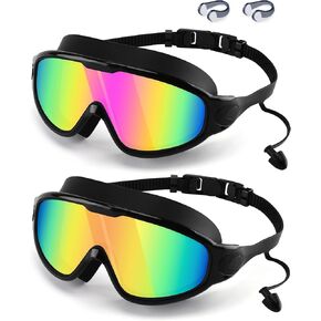 WIN.MAX Swimming Goggles 2 Pack Anti Fog Anti UV Clear View for Men Women Boys Girls,Swim Goggles for Adults Youth Kids 4-14 in Kuwait