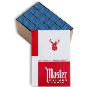 Master Billiard Pool Cue Chalk Quality - 1/2 Gross - 72 PCS - مصنوع في الولايات المتحدة الأمريكية in Kuwait