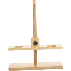 Luxshiny Double Wooden Funnel Stand Laboratory Supporting Tool for Teaching Equipment Chemistry Experiment Holder Easy to Carry and Disassemble Suitable for School Science Labs Random Color in Kuwait