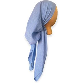 Sacho Cotton Head Scarf for Women, Square Cotton Scarf for Women Lightweight Tichel, Summer Shawl, Cotton Bandanas, Solid in Kuwait