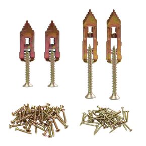 200 Pcs (100 Sets) Drywall Self-Drilling Anchors with Screws,which can be Used for Hanging Shelves, Pictures, Mirrors, cabinets, and Other Lightweight fixtures on Drywall in Kuwait