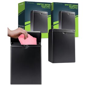 Alpine Sanitary Napkin Receptacle – 6 Pack Wall Mounted Tampon Holder for Bathroom Provides Clean & Odor-Free Restroom for Home, Office & Public Restrooms (Stainless Steel) in Kuwait
