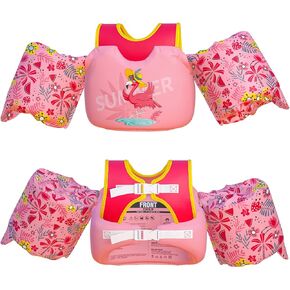 Dark Lightning USCG Coast Guard Approved Toddler Swim Vest for Age 2/3/4/5/6/7 Years Old, Kids Life Jackets with Arm Floaties 30-50 Pounds,Baby Water Wings in Sea/Pool/Puddle in Kuwait