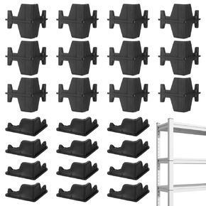 24 Pcs PP Plastic Post Insert Connectors, Sturdy Support for Storage Racks Including Whalen Muscle Rack Shelving, Wire Shelving Replacement Parts with 12 Post Corner Connectors and 12 Post Caps in Kuwait