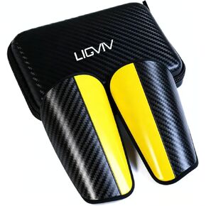 Pro Carbon Fiber Soccer Shin Guards, One Size Fits All, Dual Shell Design with 24000MPa Tensile Strength, Portable Carrying Case in Kuwait