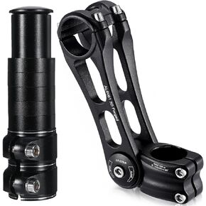 رافعة جذع الدراجة وجذع الدراجة القابل للتعديل، موسع مقود جذع الدراجة العالمي 31.8 مم، متوافق مع جذع شوكة الدراجة 28.6 مم، ± 80 درجة زاوية تعديل المقود لدراجة الطريق الجبلية BMX MTB in Kuwait