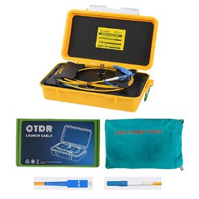KOMSHINE SC UPC-LC UPC OTDR Launch Cable Box G652D Cable Fiber Singlemode 9/125, OTDR Launch Box Optical Fiber Test Extension Line Single Mode Dead Zone Eliminator 1KM 1310/1550nm in Kuwait