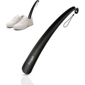 تايغا الحذاء قرن طويل معالجة طوله 43 سم الحذاء حذاء قرن المرن للرجال ، والنساء مع قبضة الراحة الطويلة الحذاء القرون المرنة الزنجة طويلة الزوايا لكبار السن ، الأزرق النابض بالحياة ، حزمة 1 in Kuwait