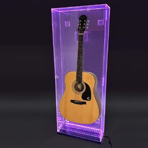 OnDisplay Deluxe Acrylic Wall Mounted/Tabletop UV-Protected Acoustic Guitar Display Case w/Lights in Saudi Arabia