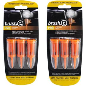 Brush T Oversize 2.4" Golf Tees - Orange - 2 Packs of 3 - 11902 in Kuwait