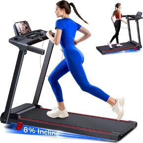 Walking Pad Treadmill, Walking Pad with Handle Bar, Foldable Treadmills for Home Office, Running Machine with LED Display & Remote Control in Saudi Arabia
