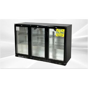 Commercial Back Bar Beer Cooler, ETL 3 Glass Door Beverage Display Refrigerator, Restaurant Upright under counter Stainless Steel Fridge Merchandiser, LED Lighting 53" W 11.3 Cu.Ft in Kuwait
