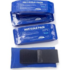 عبوات ثلج ساخنة وباردة قابلة لإعادة الاستخدام للإصابات، لفافات جل طويلة الأمد قابلة لإعادة الاستخدام لآلام الكتف والظهر والركبة وآلام العضلات وبعد الجراحة 3 قطع مع حزام 10.5 بوصة × 4.3 بوصة × 1.2 بوصة in Kuwait