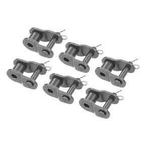 6pcs #25 Chain Offset Half Link Roller - [1/2 Inch Pitch] Carbon Steel Split Links for Machines Equipment 08A Chain Use | 3.96mm Pin in Kuwait