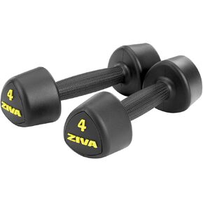 ZIVA RPU Tribell Dumbbell Pair – Premium Urethane-Coated Hand Weights with Ergonomic textured Grip & Steel Core – 2–20 lb Sets in Multiple Colors for Strength Training in Kuwait