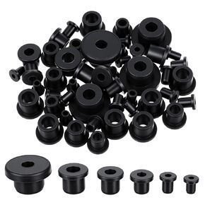 115 PCS T-Type Rubber Grommet Kit for Wiring Assortment, 6 Sizes Waterproof Wire Grommets for Automotive Firewall, Rubber Firewall Hole Plug Cable Bushing for Cable Protection & Irrigation Systems in Kuwait