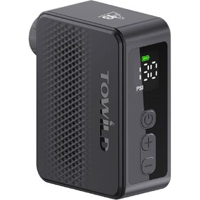 TOWILD A13 Mini Electric Bike Pump, 30Mins Fast Charging Portable Bicycle Pump with Gauge, 130PSI Small Air Pump for Bike Tires, Smart Auto-Off Tire Inflator Compatible with Road, Mountain & E-Bikes in Kuwait