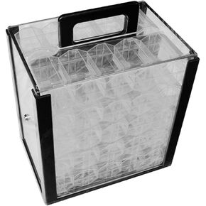 Acrylic Chip Case Storage Box Games Accessories Portable Carrying Case Chip Carrier for Family Gatherings Casual Game Night, with 40mm Cases in Kuwait