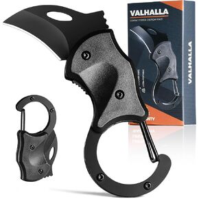 مجموعة من 3 سكاكين جيب صغيرة من VALHALLA BIRD للرجال، أدوات تقطيع صناديق صغيرة مقاس 1.3 بوصة، أدوات EDC، هدايا رائعة لأعياد الميلاد والكريسماس (أسود*3) in Kuwait