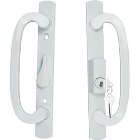 2 Point Sliding Patio Glass Door Mortise Lock with 11-3/4" Faceplate, Dual Point Hooks with Anti-Slam Pin, 45° Keyway, A/B Position, 3-15/16" Handle H.C. (Sold Separately), Non-Handed in Kuwait