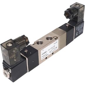 1 قطعة 4V130C-06 صمام الملف اللولبي الهوائي 3-position 5-way 1/8 "صمام التحكم بالهواء المضغوط DC12V DC24V AC110V AC220V (DC24V) in Kuwait