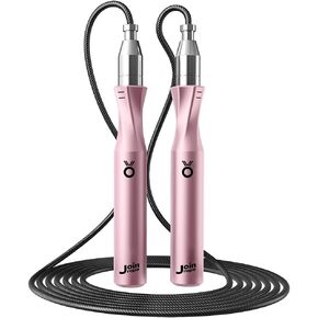 Weighted Jump Rope,Dual Bearing Smooth Rotation Speed Jump Rope, One-Button Push Adjustable Length for Men Women, Workout with Metal Handles for Fitness, Home Exercise & Slim Body in Saudi Arabia