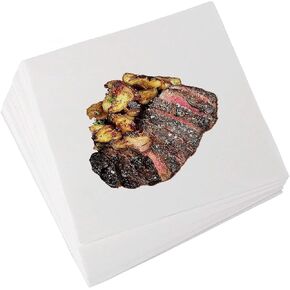 50 قطعة من أوراق الجزار الوردية لمدخن التدخين 12 × 12 بوصة ورق شواء لتغليف اللحوم بالضغط الحراري للاستعمال مرة واحدة in Kuwait