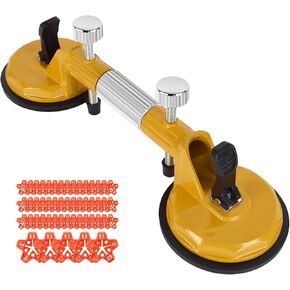 UpJiaflarish Granite Tools - Tile Suction Cup Tool Set - Seam Setter, for Flat Setting & Repairing, Suitable for Tile of Granite, Marble, Stone, Slab & Glass & Smooth - Flat Floor(1pcs * Yellow) in Kuwait