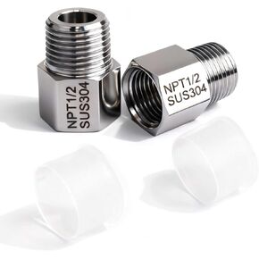 304 الفولاذ المقاوم للصدأ مزورة المخفض محول 1/2 "NPT أنثى x 1/2" NPT ذكر وصلة أنابيب انبوب ماء محول 2 حزمة in Kuwait