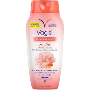 Vagisil Feminine Wash for Intimate Area Hygiene, Scentsitive Scents® Relaxing Mood Vanilla Blush, pH Balanced and Gynecologist Tested, 12 oz (Pack of 1) in Kuwait