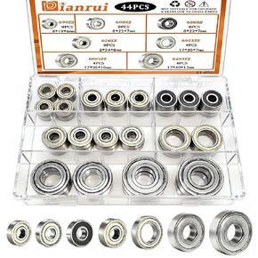 Dianrui Ball Bearings Assortment Kit 44 PCS—608RS/ 608ZZ/ 698ZZ/ 628ZZ/ 6903ZZ/ 6003ZZ/ 6203ZZ Small Bearings Kit for Skateboard Bearings, Furniture Wheel, Roller Skates, 3D Printing and ect—7 Molde in Kuwait