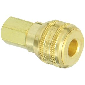 Eaton Hansen 3000 Brass 3000/4000/5000/6000 سلسلة التبادل الصناعي، مقبس مقرنة، مقاس الجسم 1/4 بوصة × 1/4 بوصة NPT أنثى in Kuwait