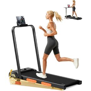 CURSOR FITNESS 3-in-1 Walking Pad Treadmill with 15% Incline 0.6-6.2MPH Foldable Quiet Walking Pad for Home Office 2.5HP Under Desk Compact Treadmill with 300LBS Capacity in Kuwait