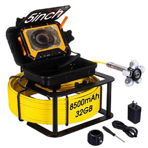 Sewer Camera 100ft,SPRIDRAIN Drain Pipe Camera HD 5in Screen,Waterproof IP68 Works Underwater Up to 10M Sewer Inspection Borescopes for Plumber(Fits Pipes>0.9" Diameter,100ft/30M) in Saudi Arabia